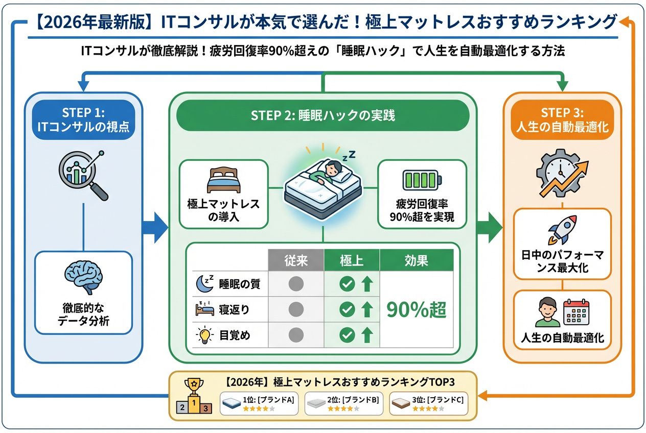 マットレス・睡眠 【2026年最新版】ITコンサルが本気で選んだ!極上マットレスおすすめランキング