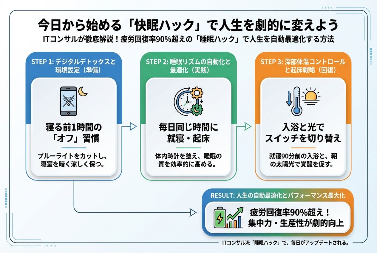 マットレス・睡眠 今日から始める「快眠ハック」で人生を劇的に変えよう