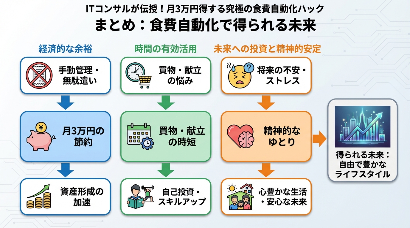 食費節約・自炊 まとめ：食費自動化で得られる未来