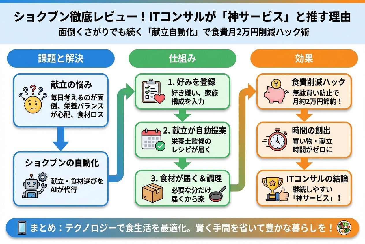 食費節約・自炊 ショクブン徹底レビュー！なぜITコンサルが「神サービス」と推すのか