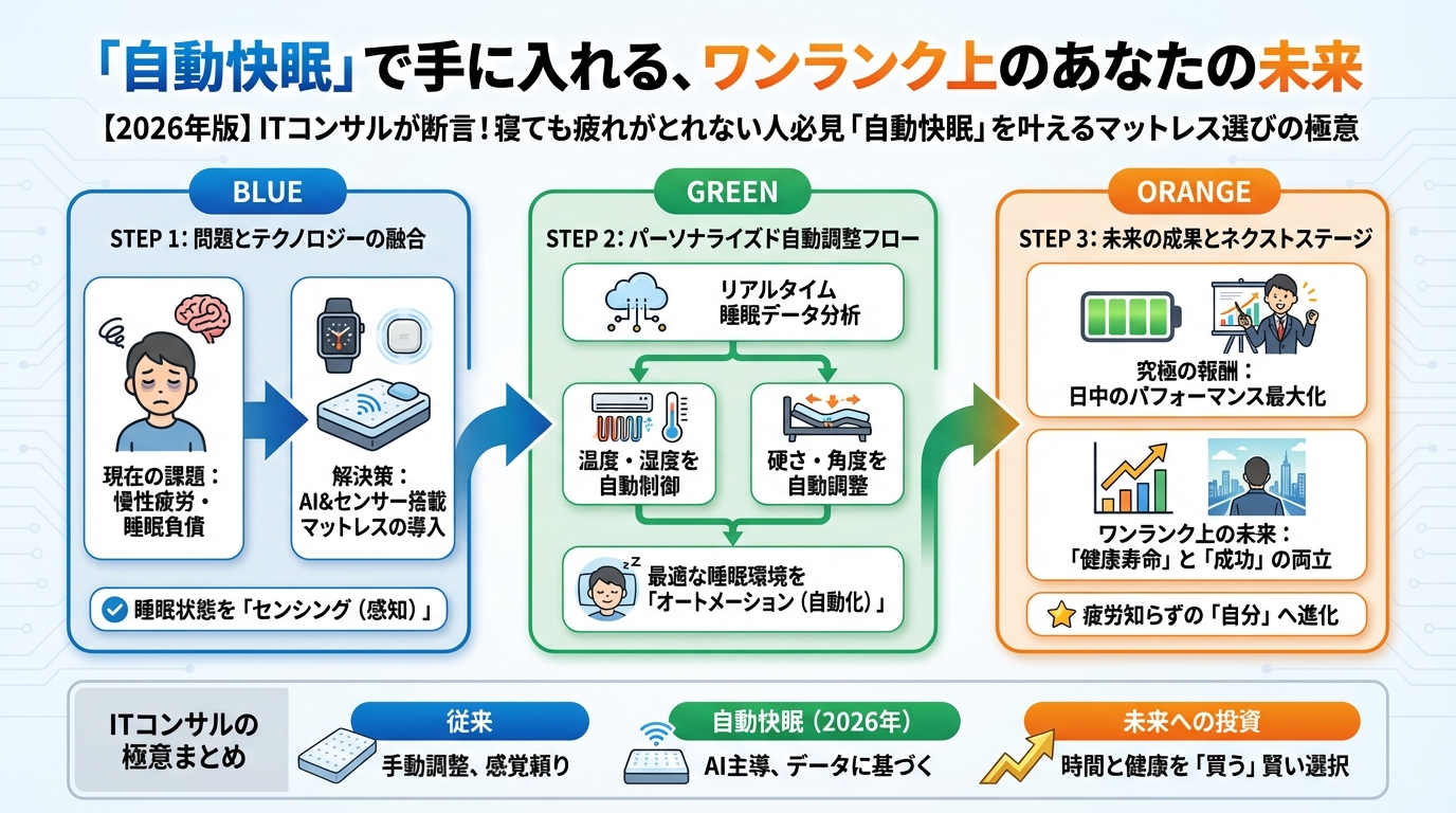マットレス・睡眠 「自動快眠」で手に入れる、ワンランク上のあなたの未来