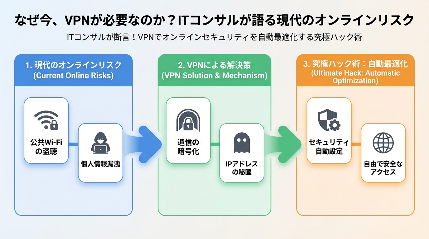 VPN・セキュリティ なぜ今、VPNが必要なのか?ITコンサルが語る現代のオンラインリスク