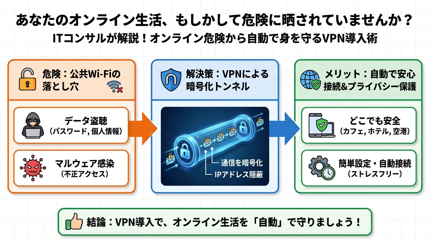 VPN・セキュリティ あなたのオンライン生活、もしかして危険に晒されていませんか?