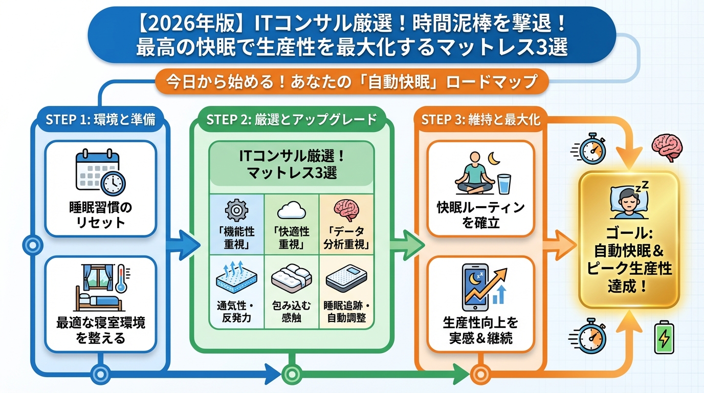 マットレス・睡眠 今日から始める!あなたの「自動快眠」ロードマップ