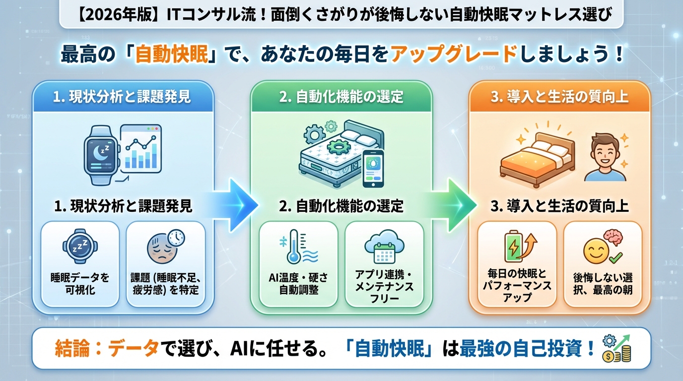 マットレス・睡眠 最高の「自動快眠」で、あなたの毎日をアップグレードしましょう！