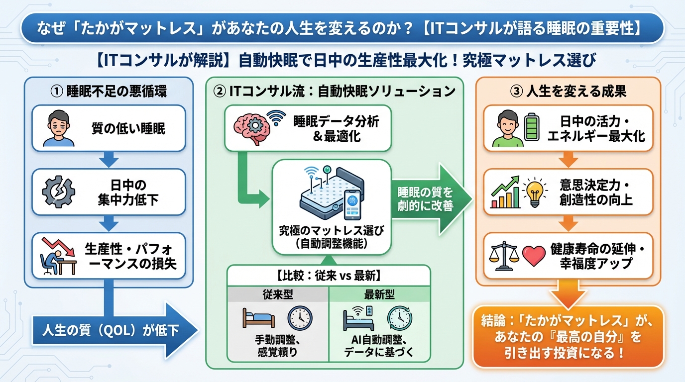 マットレス・睡眠 なぜ「たかがマットレス」があなたの人生を変えるのか?ITコンサルが語る睡眠の重要性