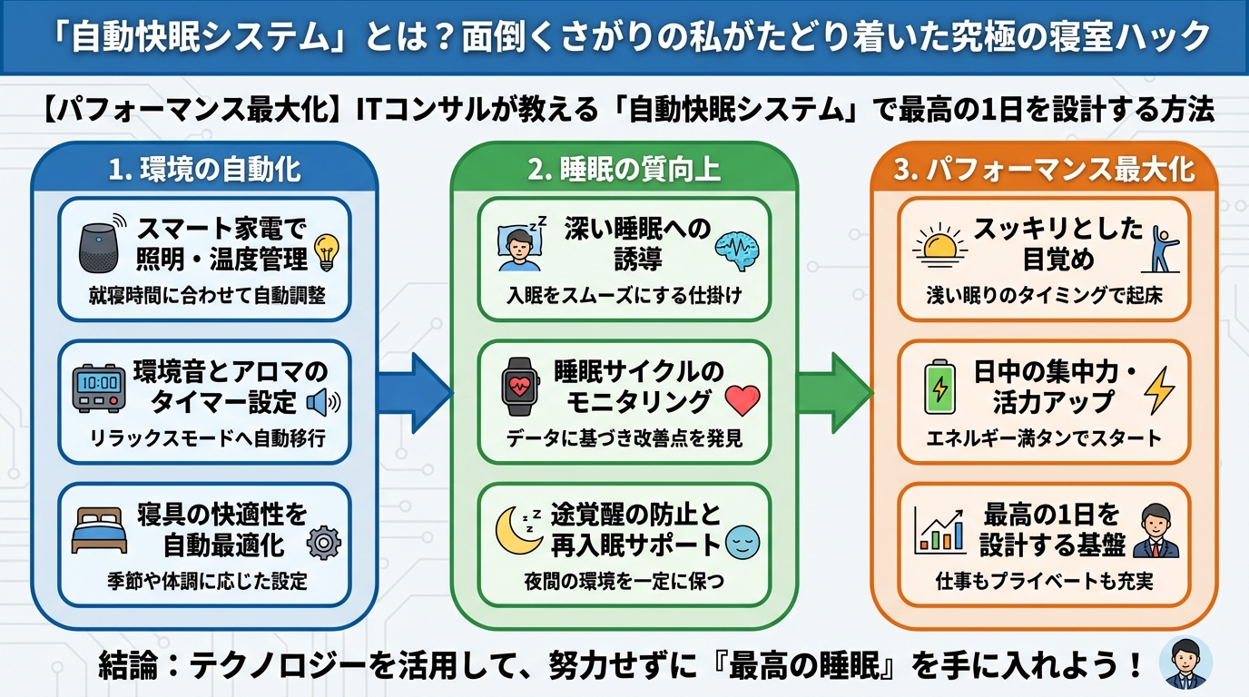 マットレス・睡眠 「自動快眠システム」とは？面倒くさがりの私がたどり着いた究極の寝室ハック