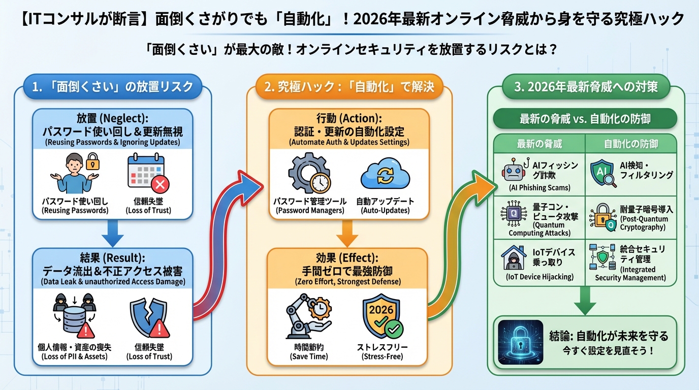 VPN・セキュリティ 「面倒くさい」が最大の敵！オンラインセキュリティを放置するリスクとは？