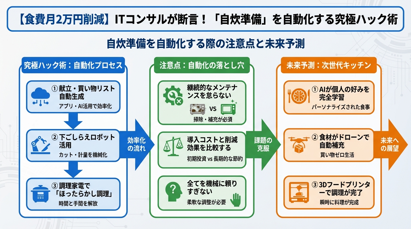 食費節約・自炊 自炊準備を自動化する際の注意点と未来予測