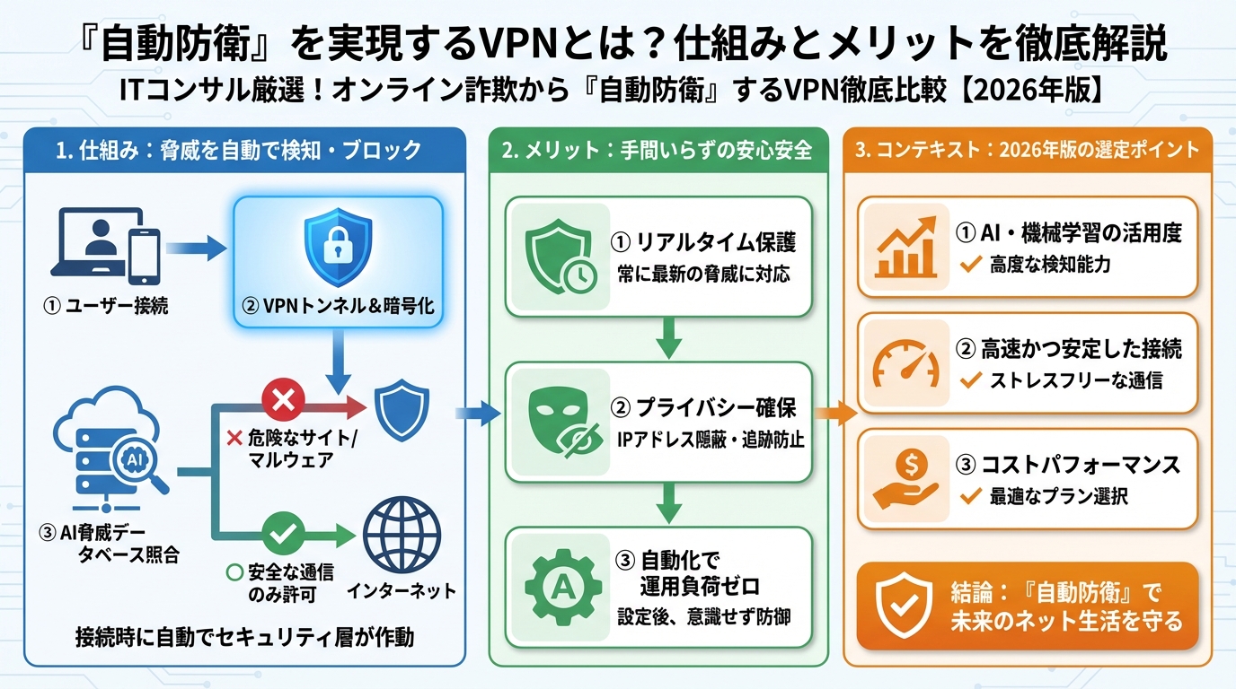VPN・セキュリティ 「自動防衛」を実現するVPNとは？仕組みとメリットを徹底解説