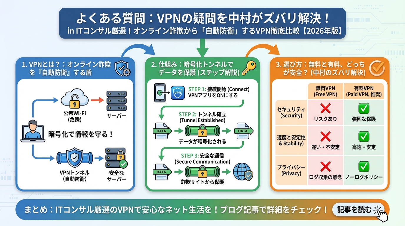 VPN・セキュリティ よくある質問：VPNの疑問を中村がズバリ解決！