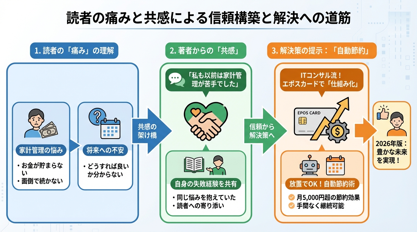 クレジットカード・節約 読者の痛みと共感 - 「私も以前は家計管理が苦手でした」