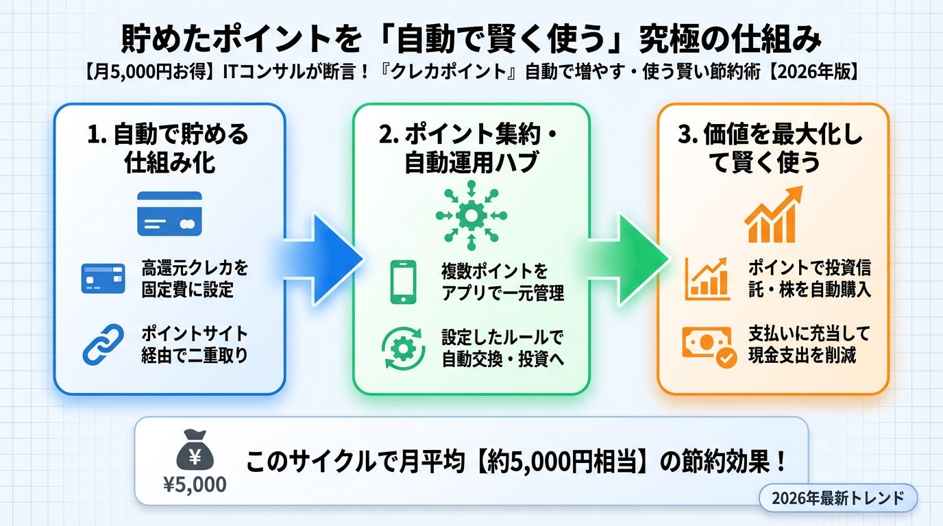 クレジットカード・節約 貯めたポイントを「自動で賢く使う」究極の仕組み