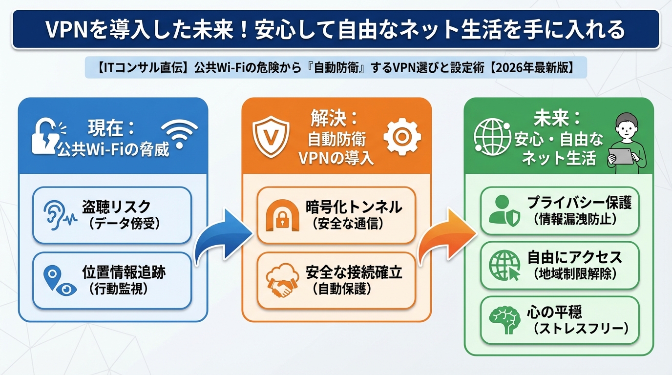 VPN・セキュリティ VPNを導入した未来！安心して自由なネット生活を手に入れる