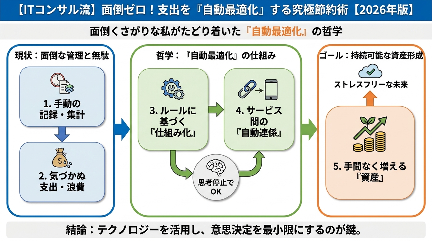 クレジットカード・節約 面倒くさがりな私がたどり着いた『自動最適化』の哲学