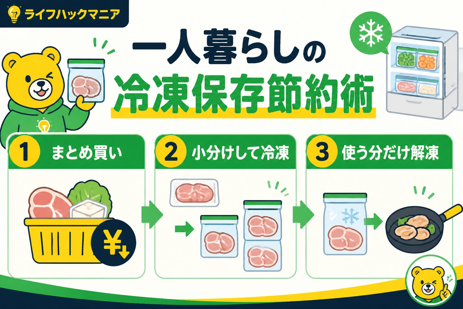 食費節約・自炊 一人暮らしの冷凍保存節約術