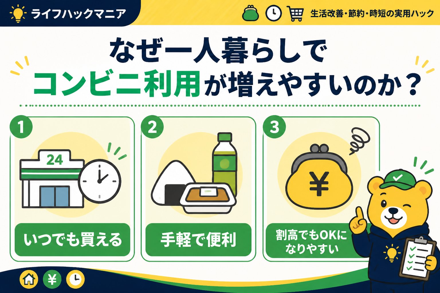 食費節約・自炊 なぜ一人暮らしでコンビニ利用が増えやすいのか？