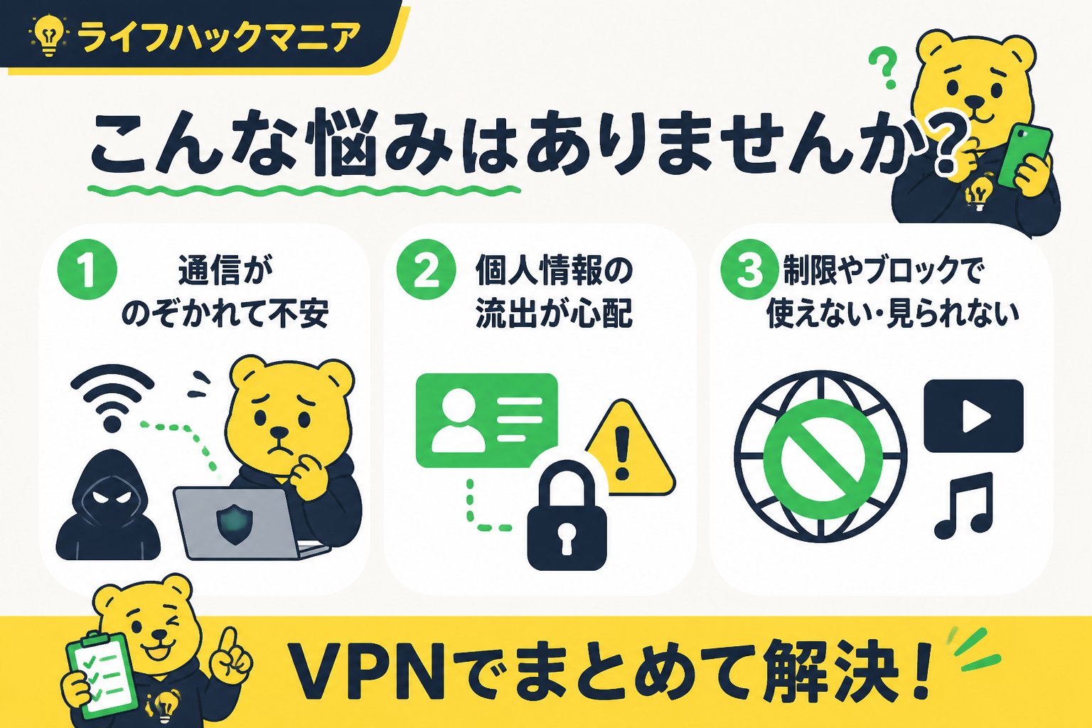 VPN・セキュリティ こんな悩みはありませんか？