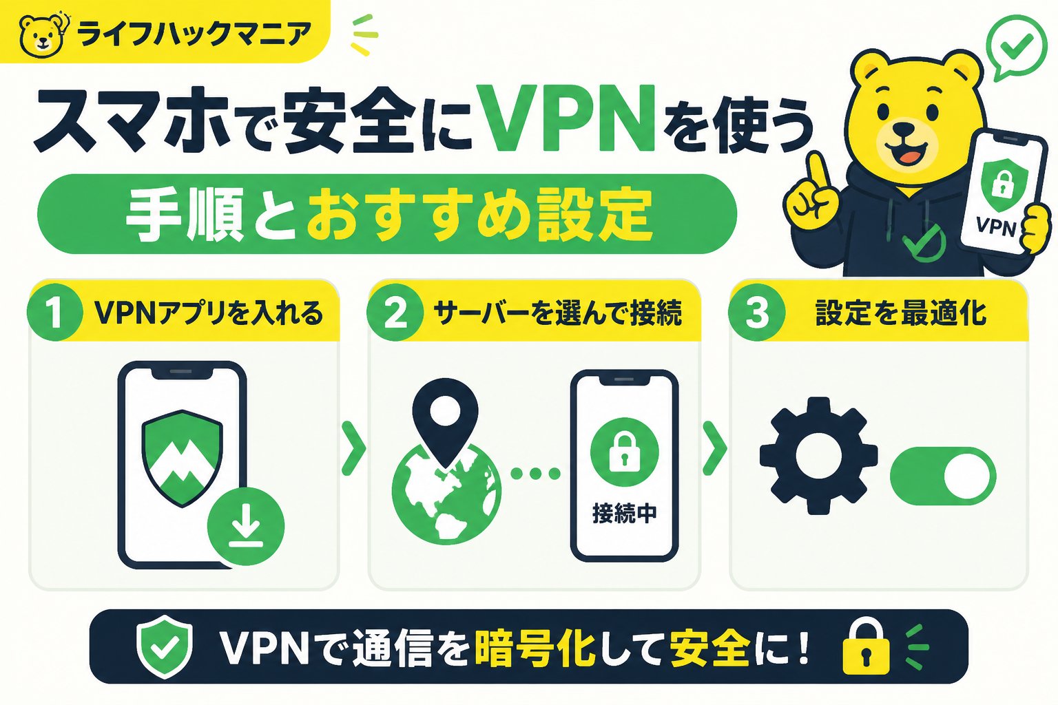 VPN・セキュリティ スマホで安全にVPNを使う手順とおすすめ設定