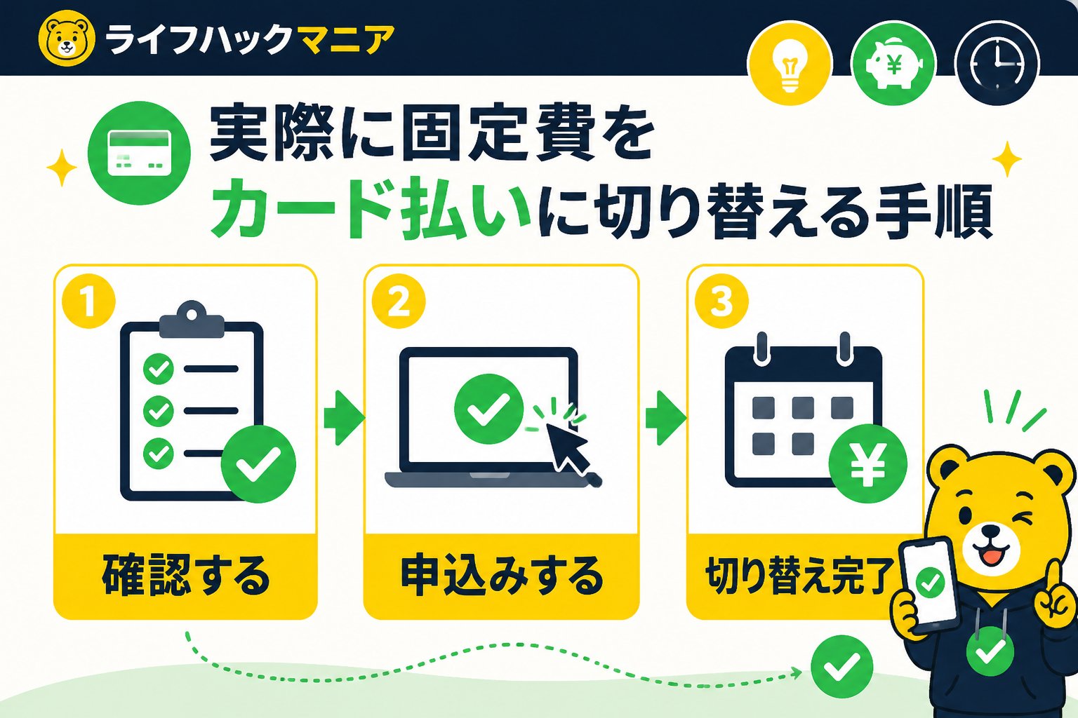 クレジットカード・節約 実際に固定費をカード払いに切り替える手順