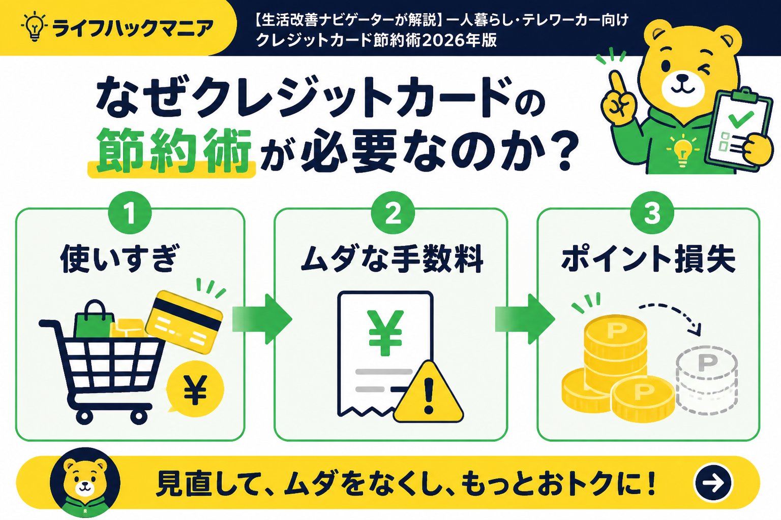 クレジットカード・節約 なぜクレジットカードの節約術が必要なのか？原因を探る