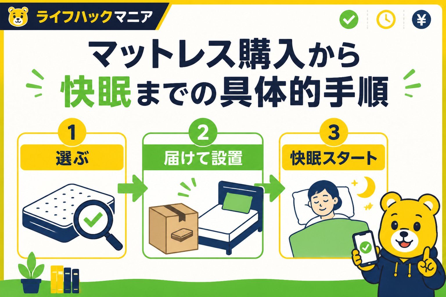 マットレス・睡眠 マットレス購入から快眠までの具体的手順