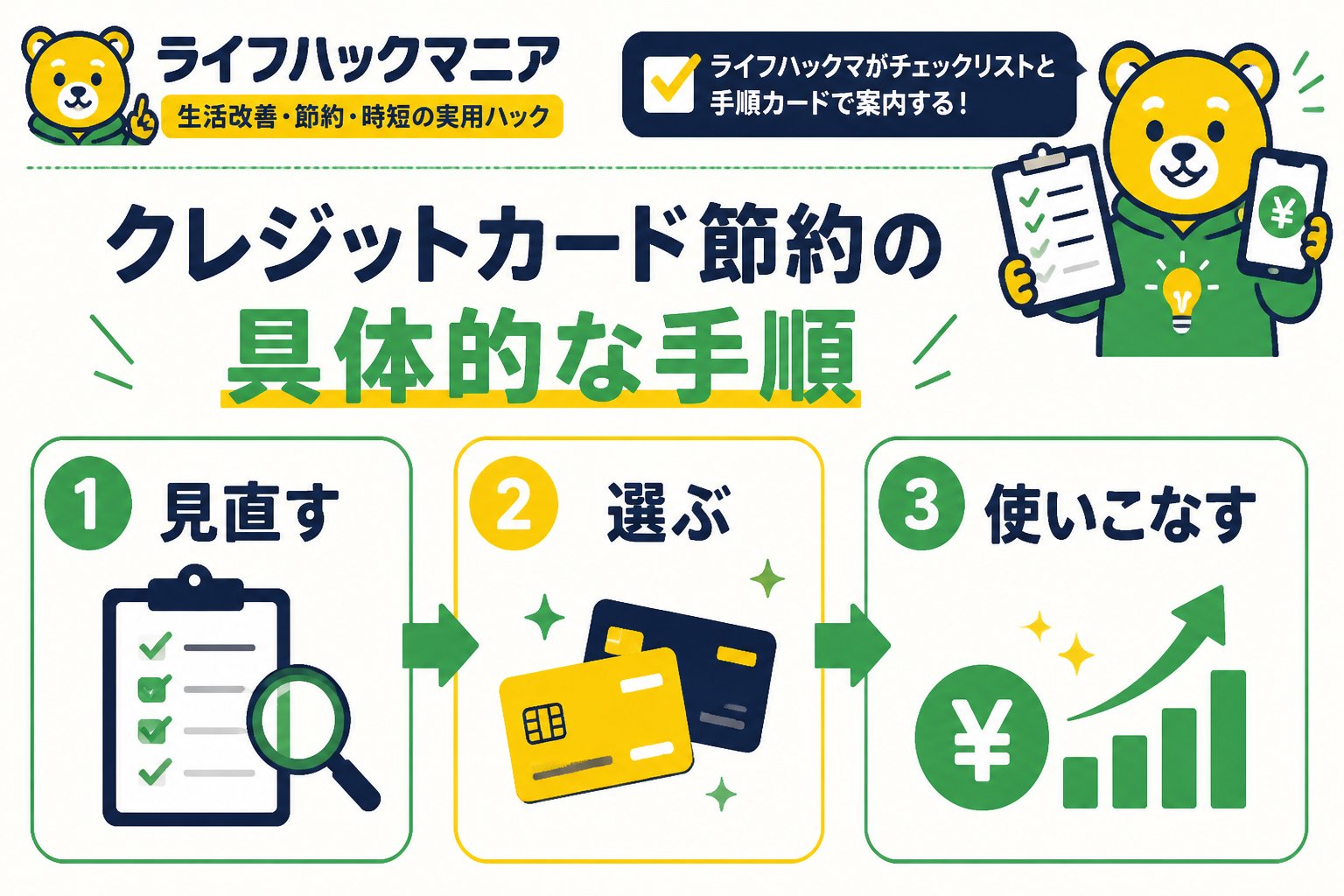 クレジットカード・節約 クレジットカード節約の具体的な手順