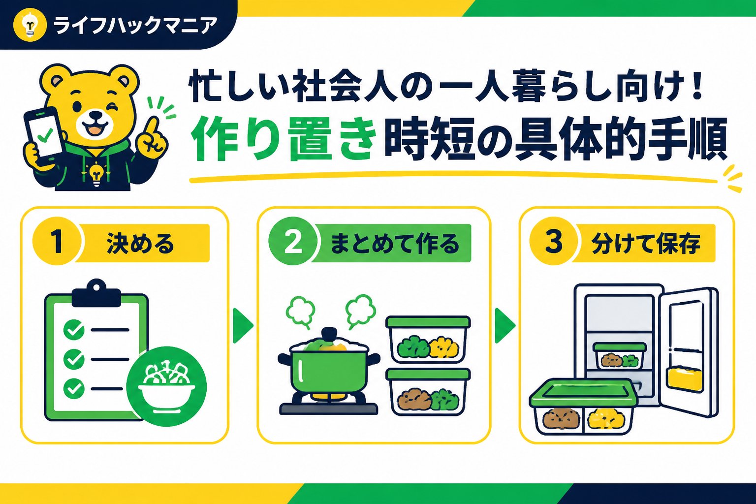 食費節約・自炊 忙しい社会人の一人暮らし向け！作り置き時短の具体的手順