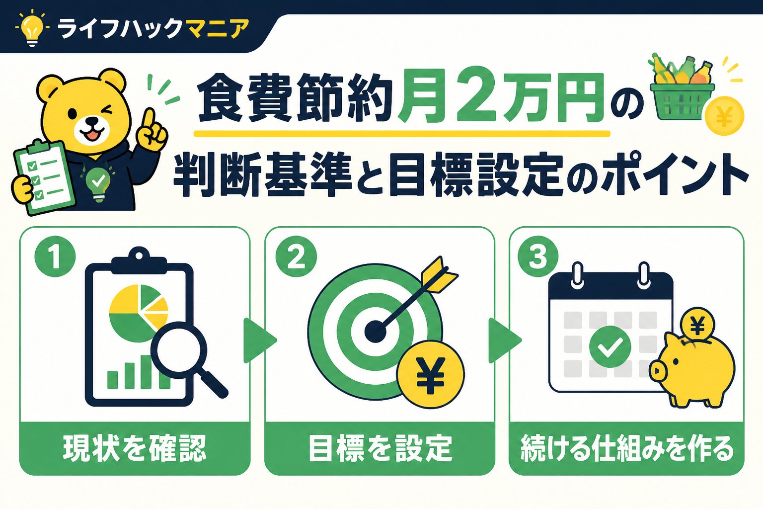 食費節約・自炊 食費節約月2万円の判断基準と目標設定のポイント