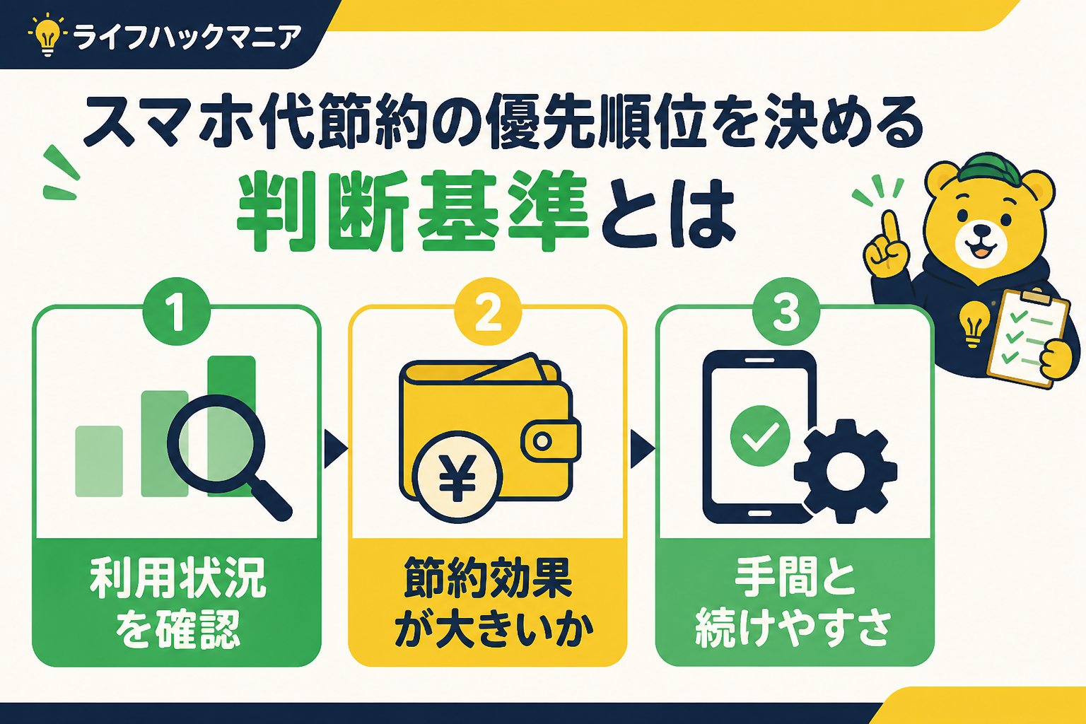 節約・お金 スマホ代節約の優先順位を決める判断基準とは