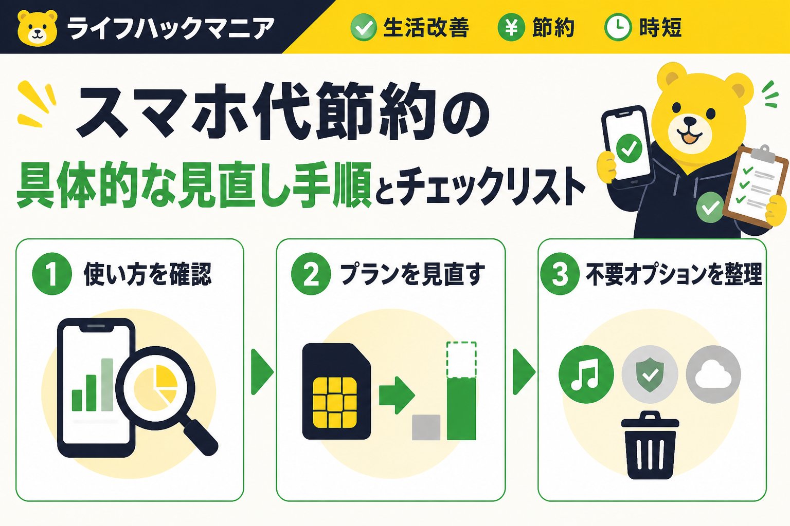 節約・お金 スマホ代節約の具体的な見直し手順とチェックリスト