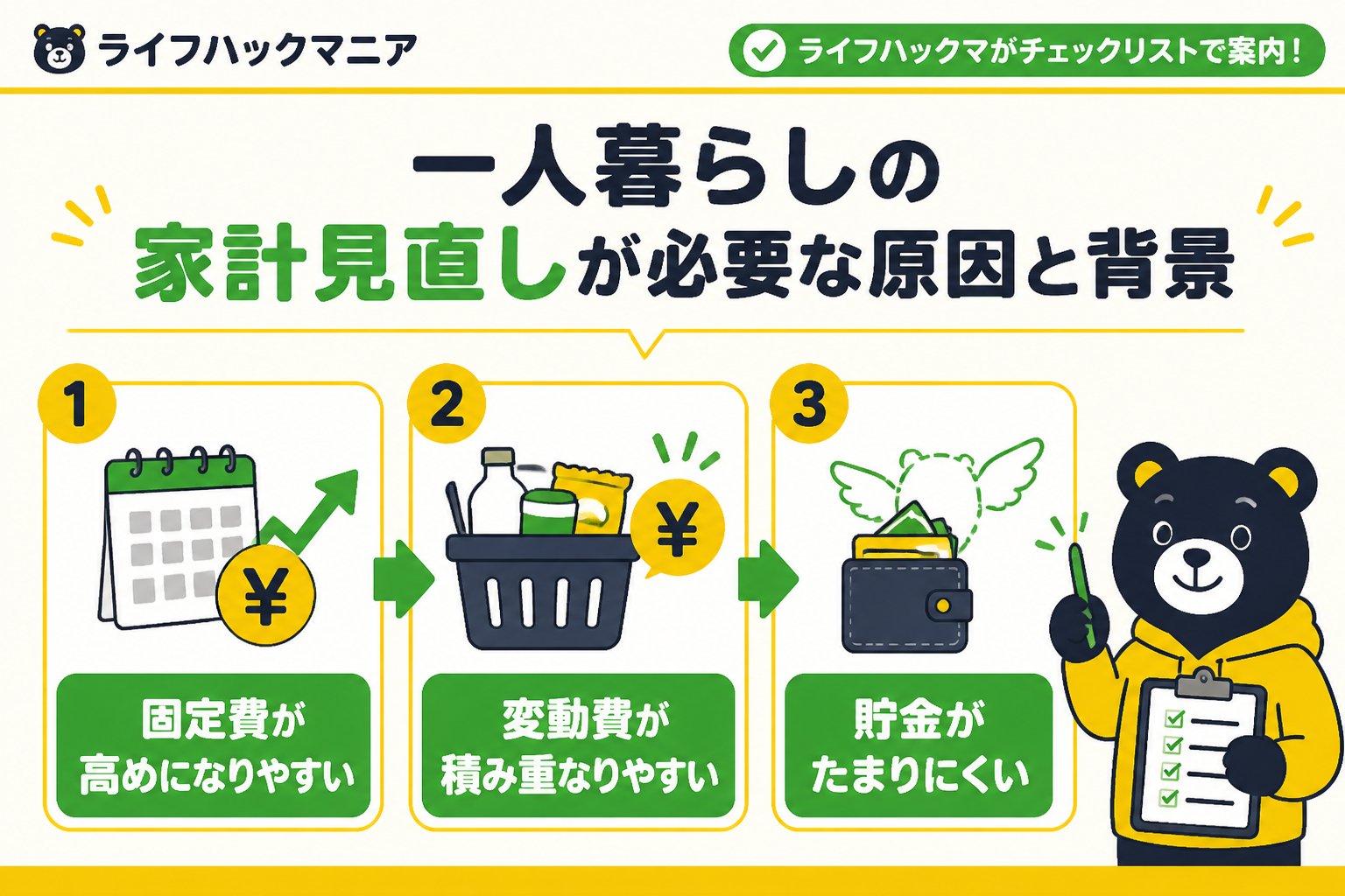 節約・お金 一人暮らしの家計見直しが必要な原因と背景