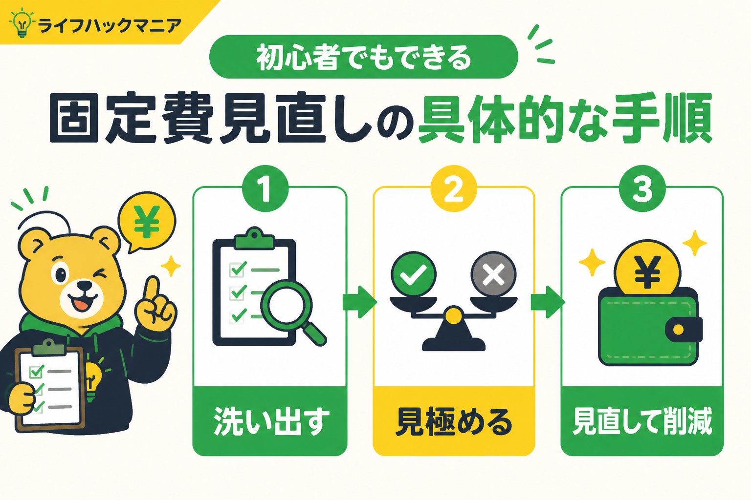 節約・お金 初心者でもできる固定費見直しの具体的な手順