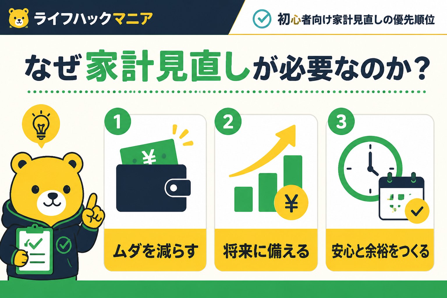節約・お金 なぜ家計見直しが必要なのか?初心者が知るべき原因と背景