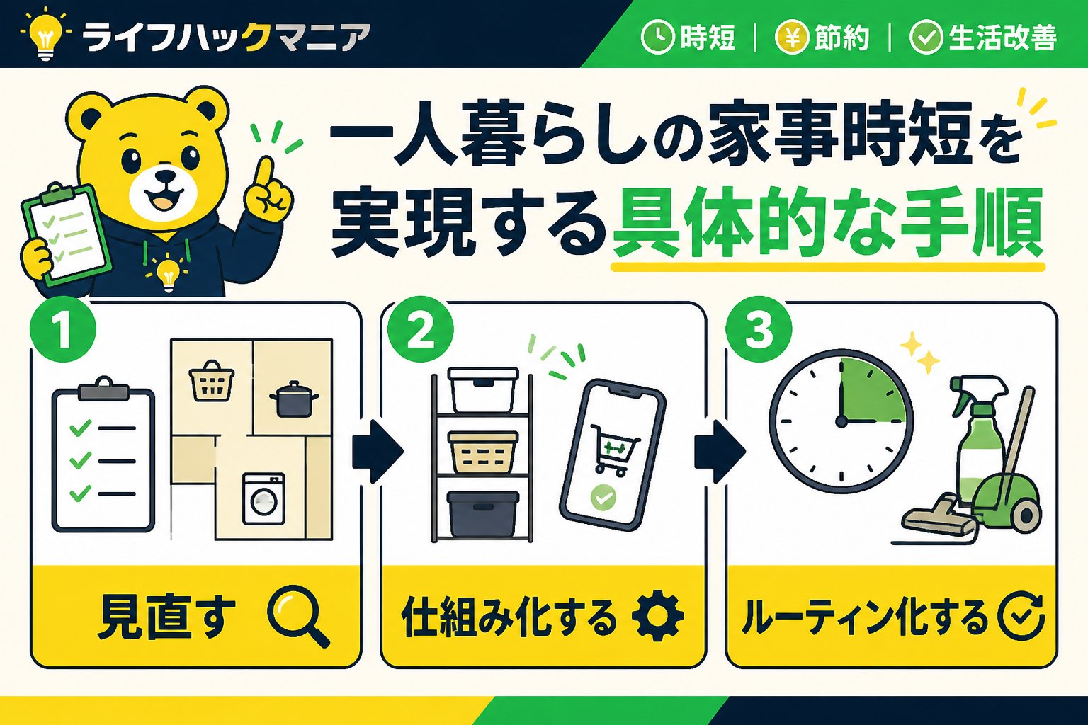 スマホ・PC術 一人暮らしの家事時短を実現する具体的な手順