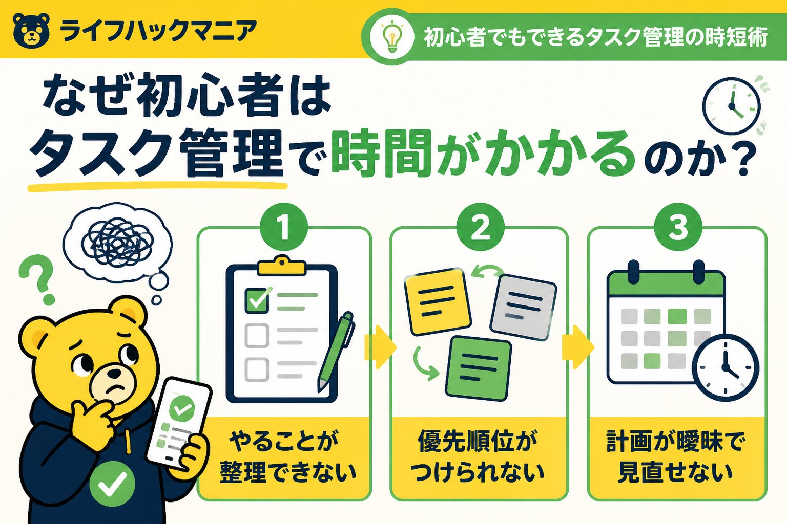スマホ・PC術 なぜ初心者はタスク管理で時間がかかるのか?