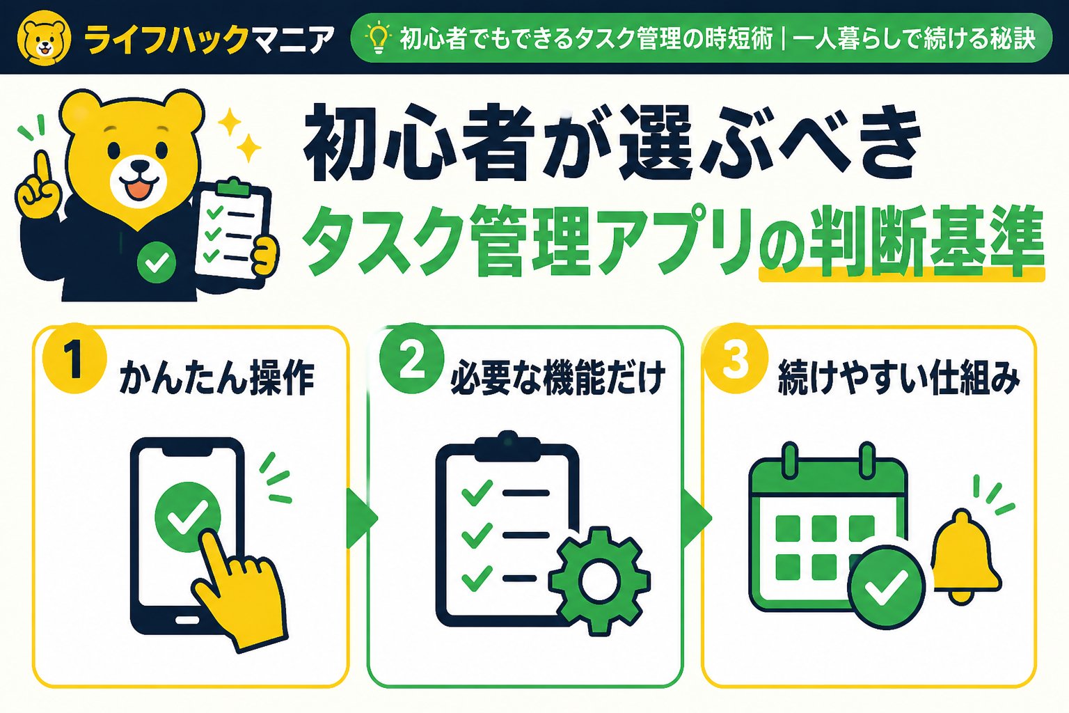 スマホ・PC術 初心者が選ぶべきタスク管理アプリの判断基準