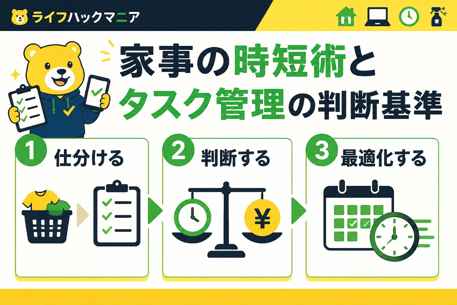 スマホ・PC術 家事の時短術とタスク管理の判断基準