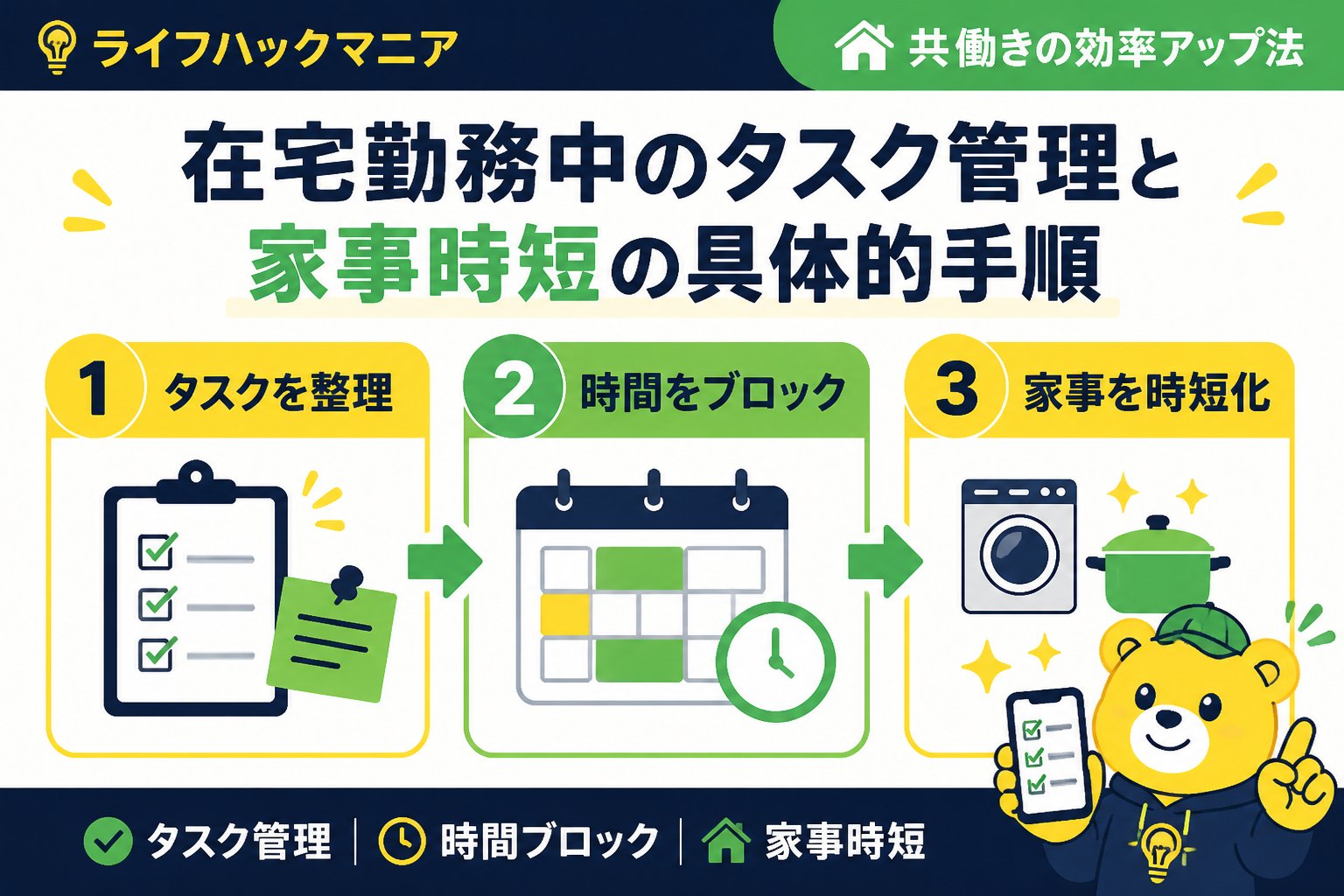 スマホ・PC術 在宅勤務中のタスク管理と家事時短の具体的手順