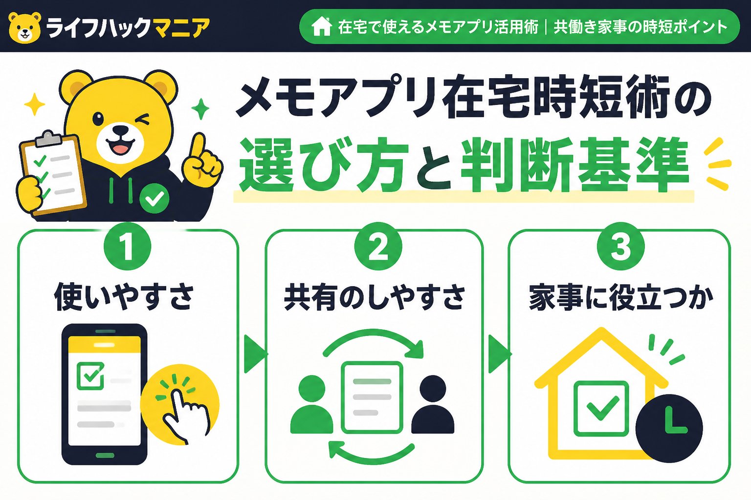 スマホ・PC術 メモアプリ在宅時短術の選び方と判断基準