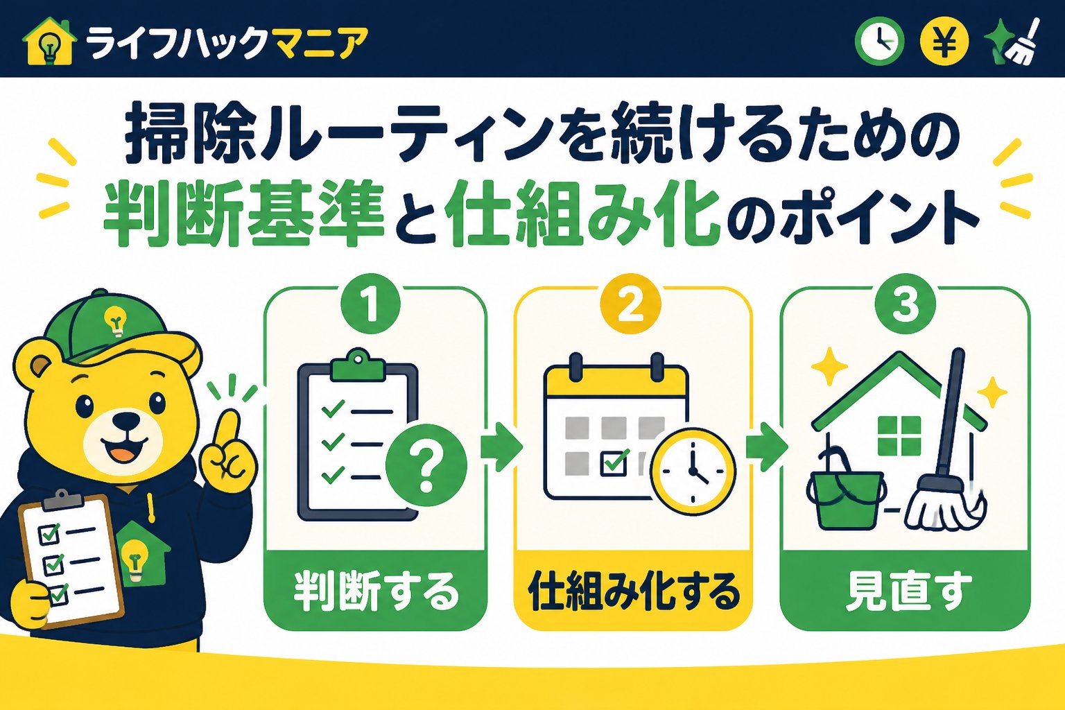 スマホ・PC術 掃除ルーティンを続けるための判断基準と仕組み化のポイント