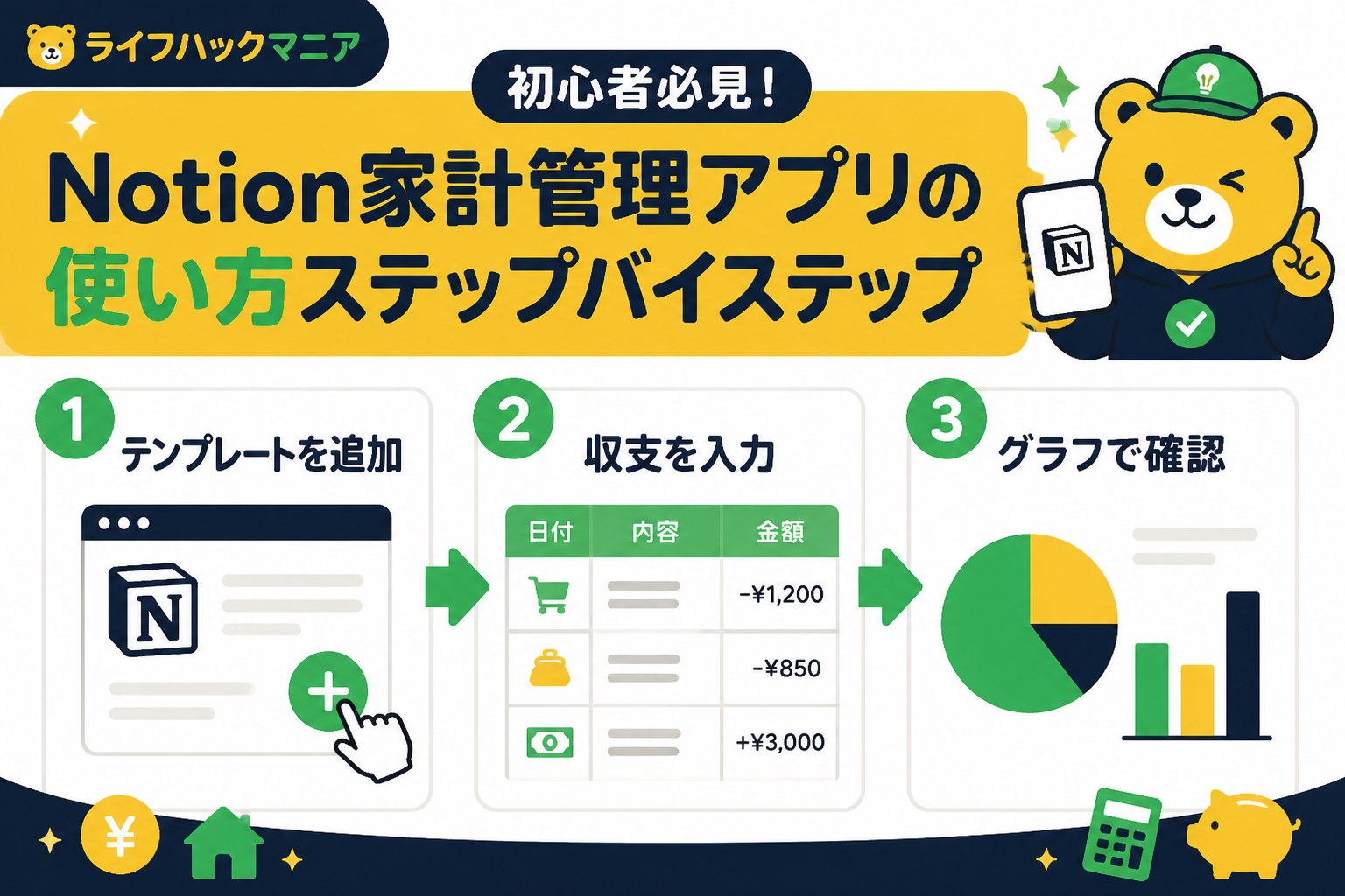 スマホ・PC術 初心者必見！Notion家計管理アプリの使い方ステップバイステップ