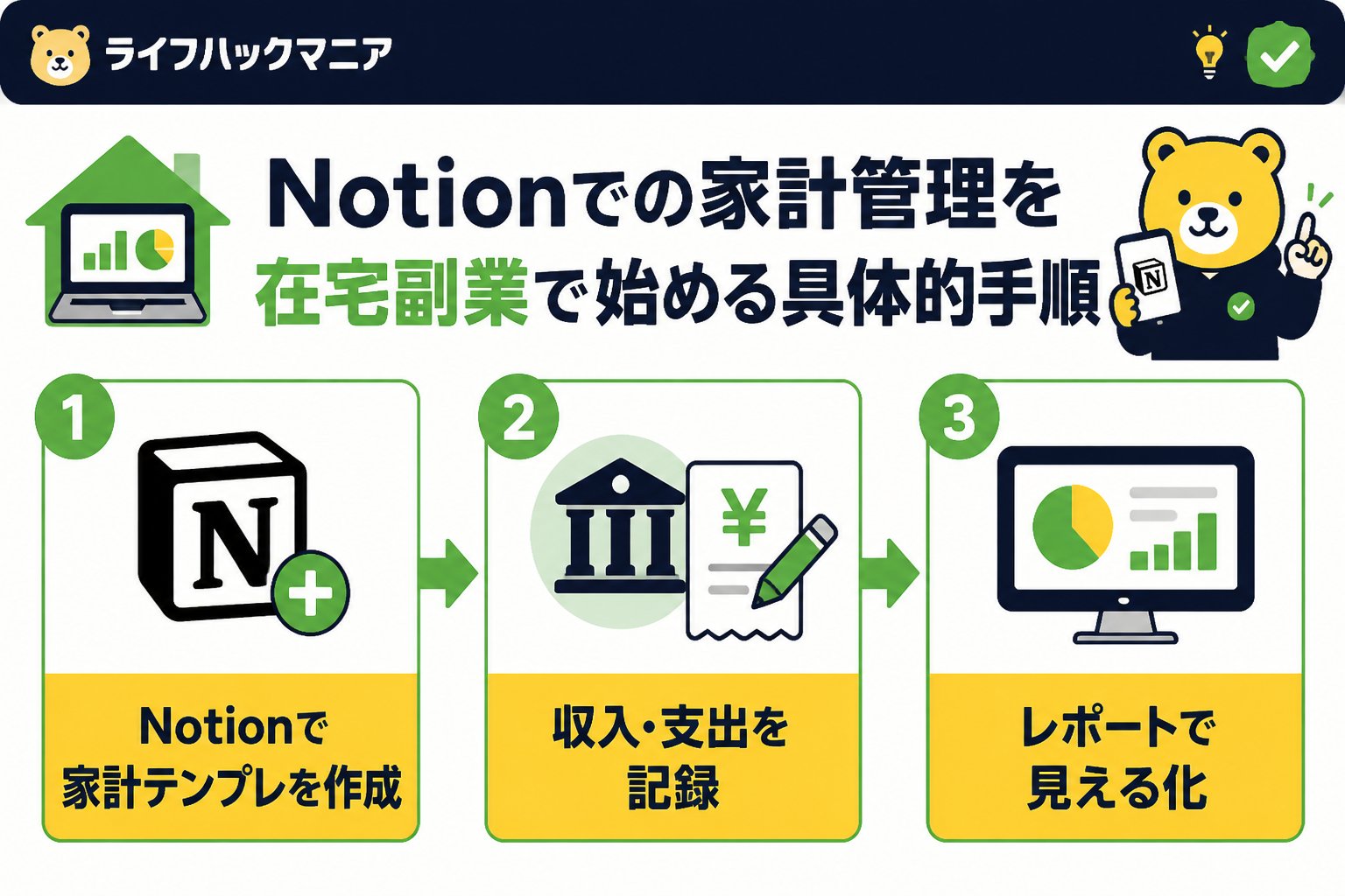 スマホ・PC術 Notionでの家計管理を在宅副業で始める具体的手順