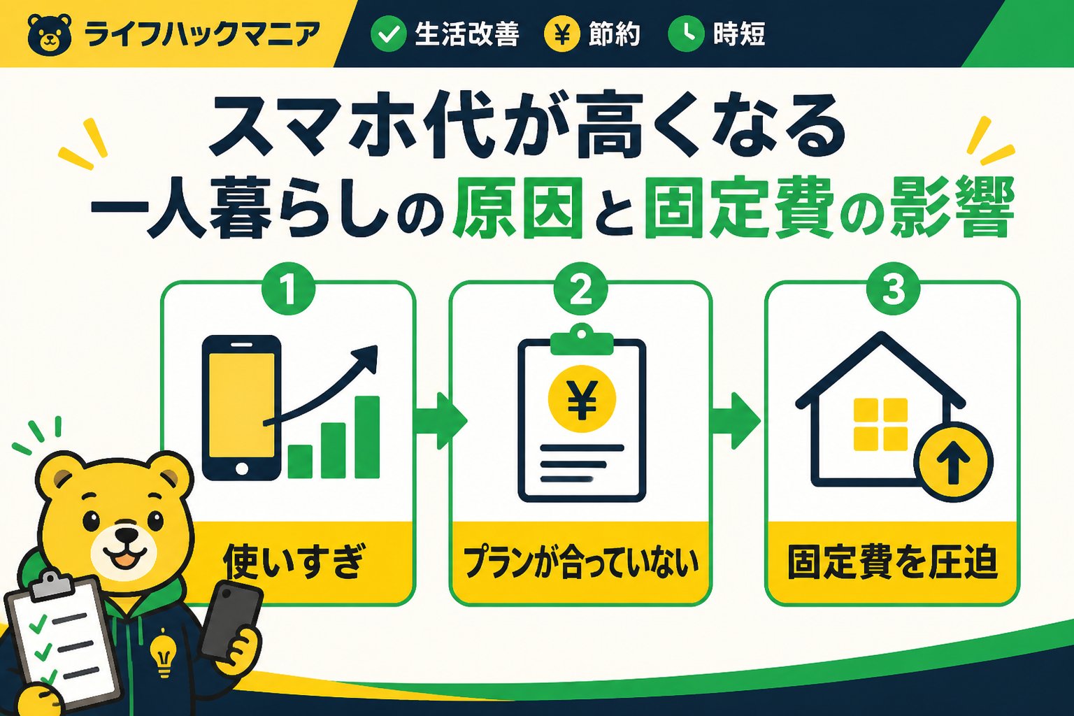 節約・お金 スマホ代が高くなる一人暮らしの原因と固定費の影響