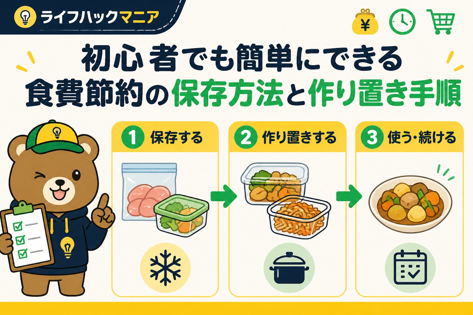 食費節約・自炊 初心者でも簡単にできる食費節約の保存方法と作り置き手順