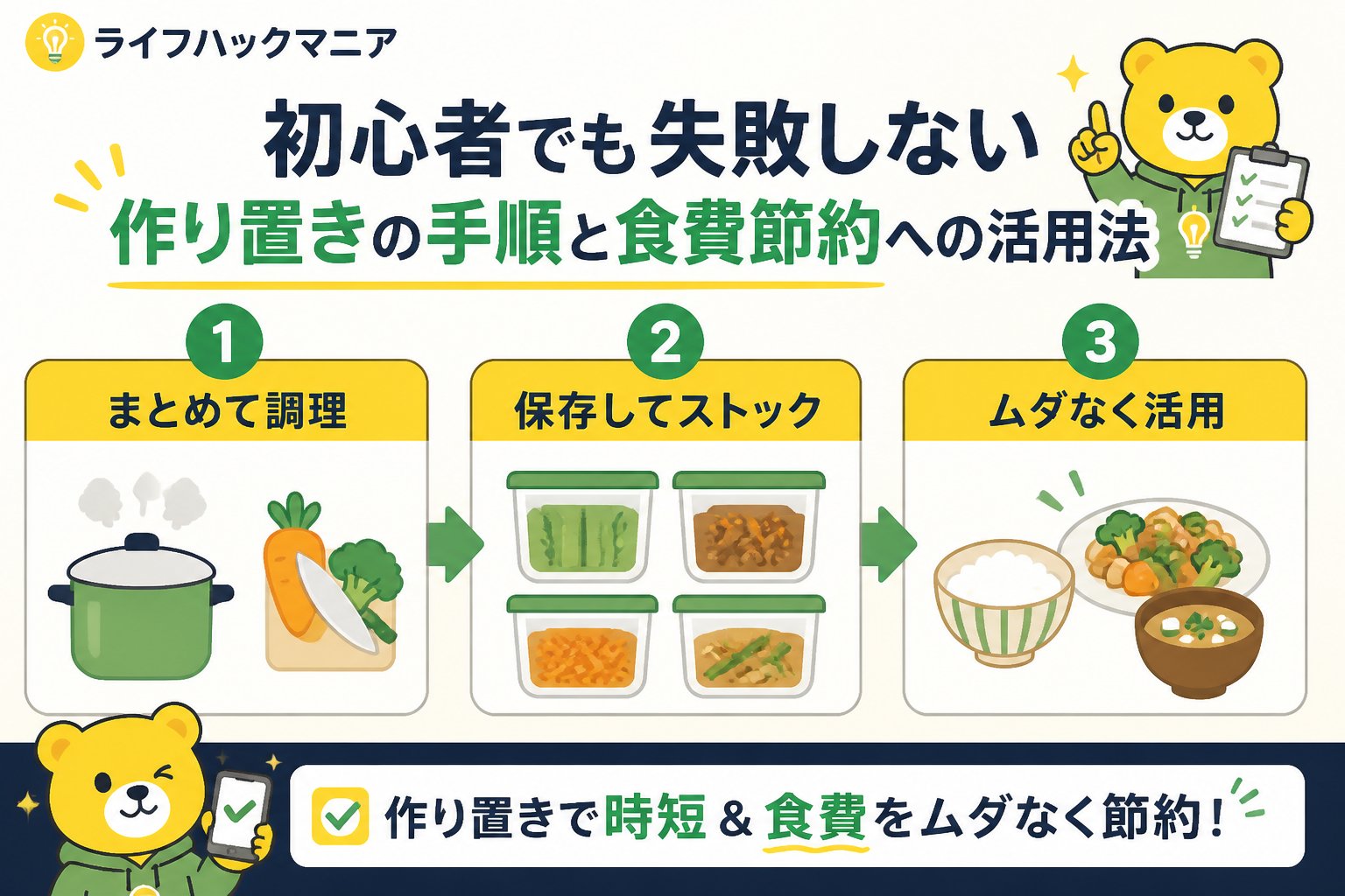 食費節約・自炊 初心者でも失敗しない作り置きの手順と食費節約への活用法
