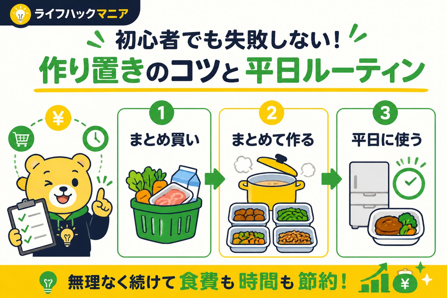 食費節約・自炊 初心者でも失敗しない作り置きのコツと平日ルーティンの手順