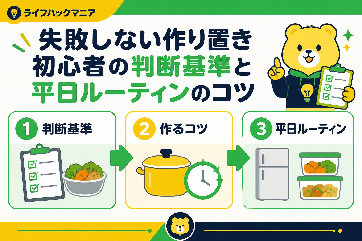 食費節約・自炊 失敗しない作り置き初心者の判断基準と平日ルーティンのコツ