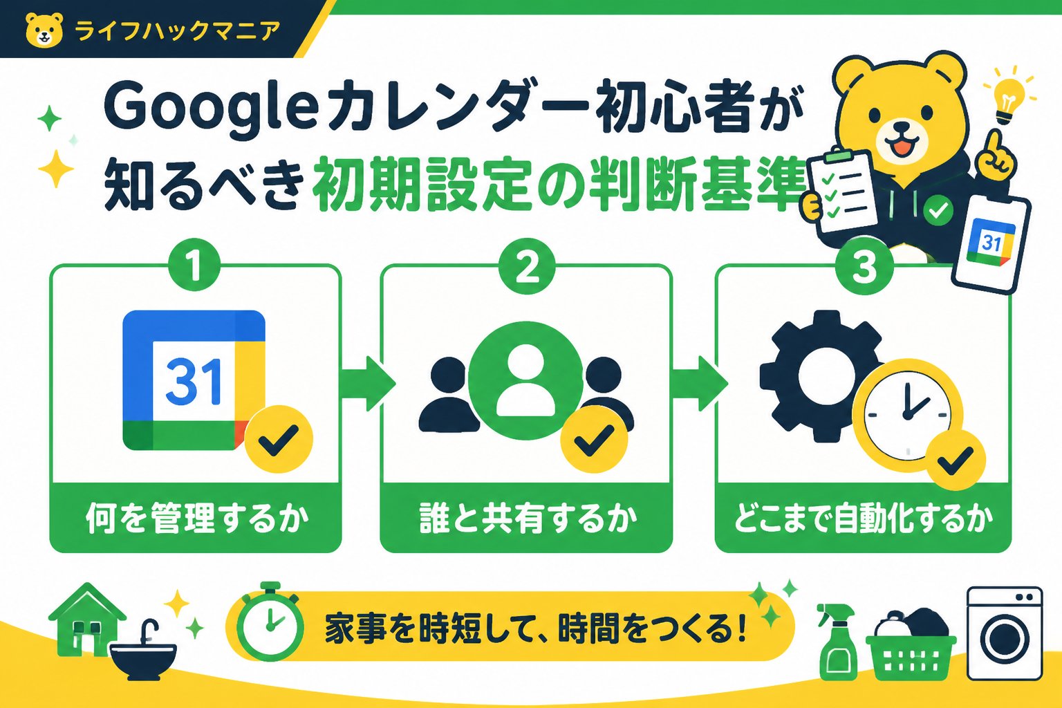 スマホ・PC術 Googleカレンダー初心者が知るべき初期設定の判断基準