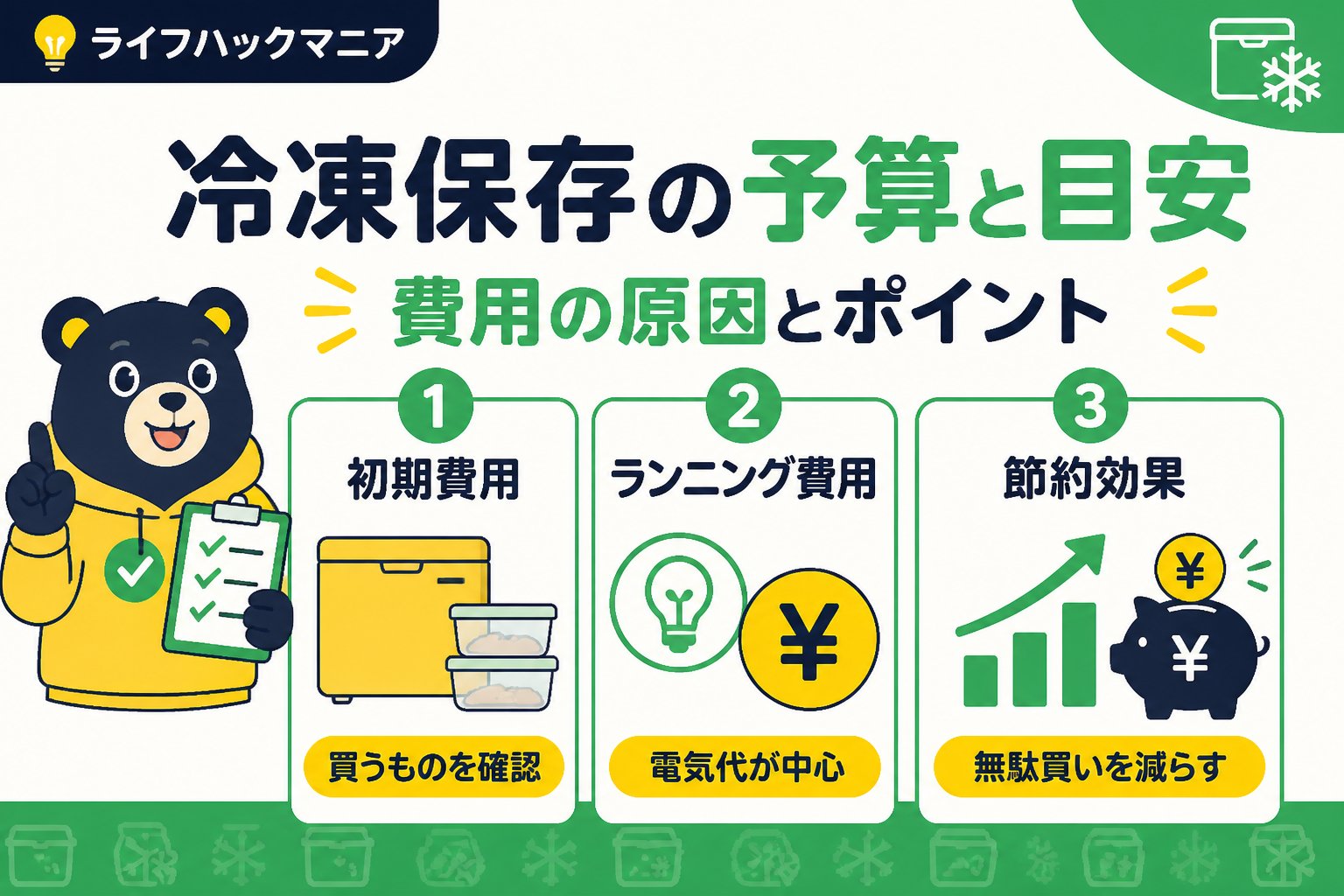 食費節約・自炊 冷凍保存初心者予算目安を含む費用の原因とポイント